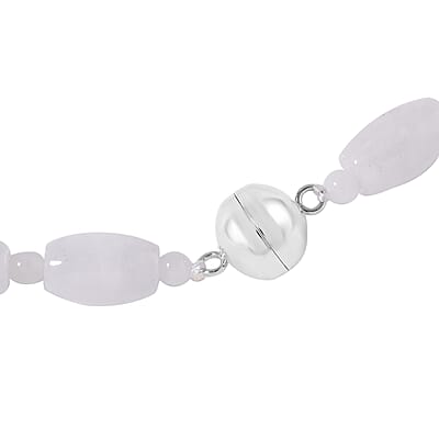 Natural Jade 360.00 ctw Carved Qilin Pendant with Beaded Necklace in Rhodium Over Sterling Silver 20 Inches