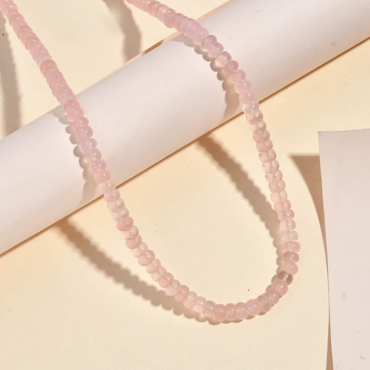 Enhanced Pink Chalcedony 97.00 ctw Necklace 18 Inches in Rhodium Over Sterling Silver  image number 1