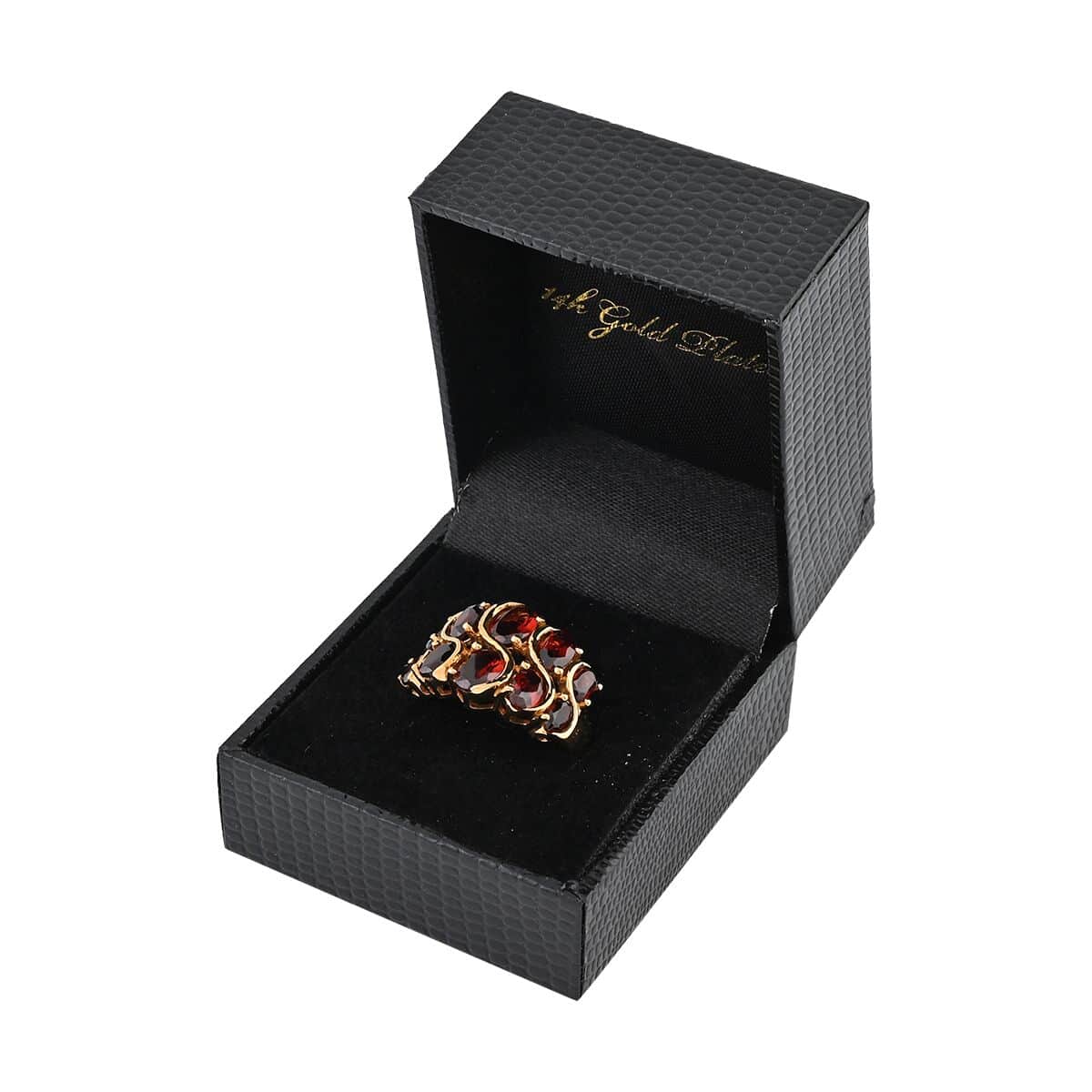 Mozambique Garnet 5.50 ctw Ring in Goldtone (Size 8.0) image number 4