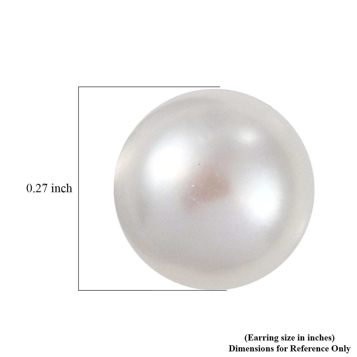 White Fresh Water Pearl Earrings in Sterling Silver image number 4