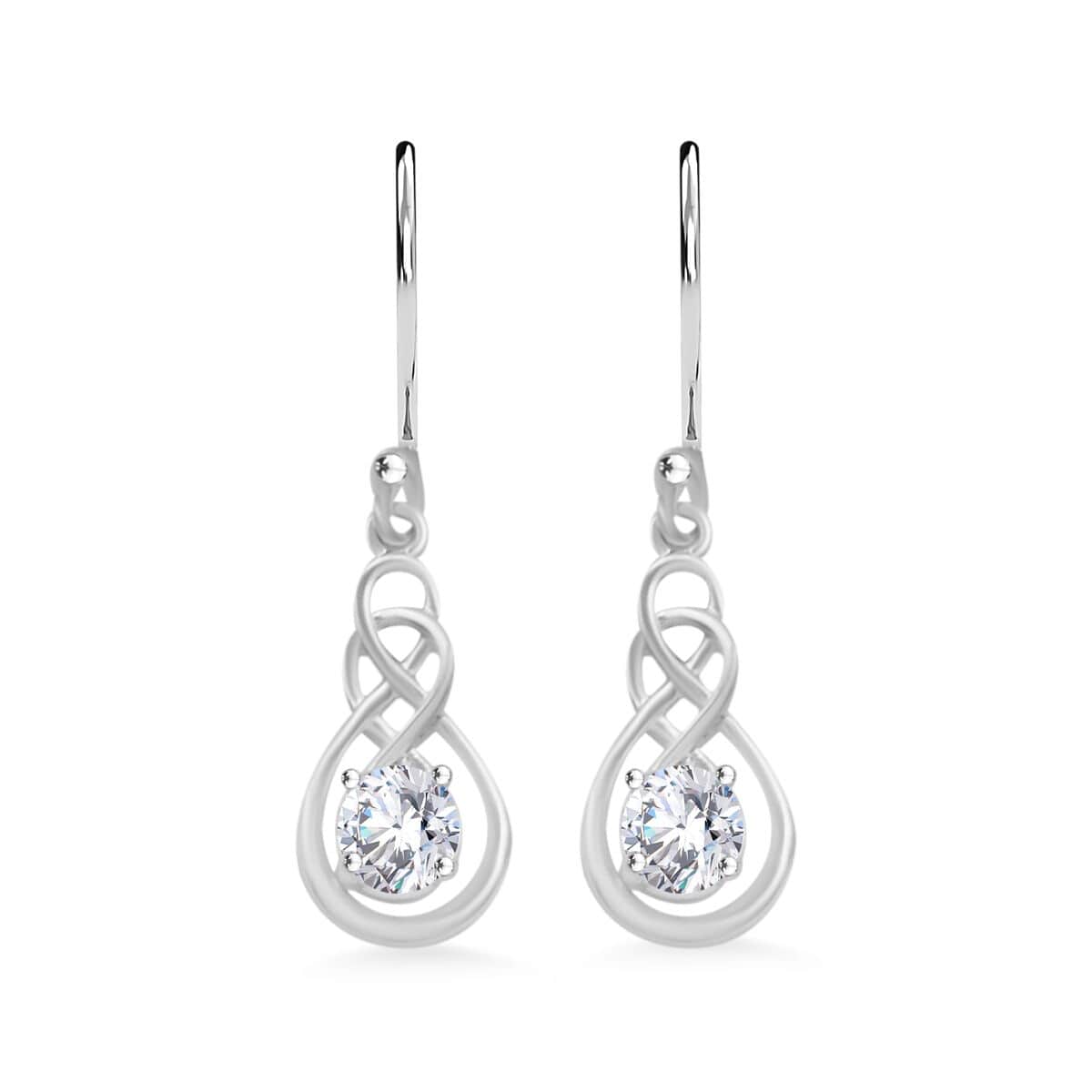 Simulated Diamond 1.00 ctw Earrings in Sterling Silver image number 0