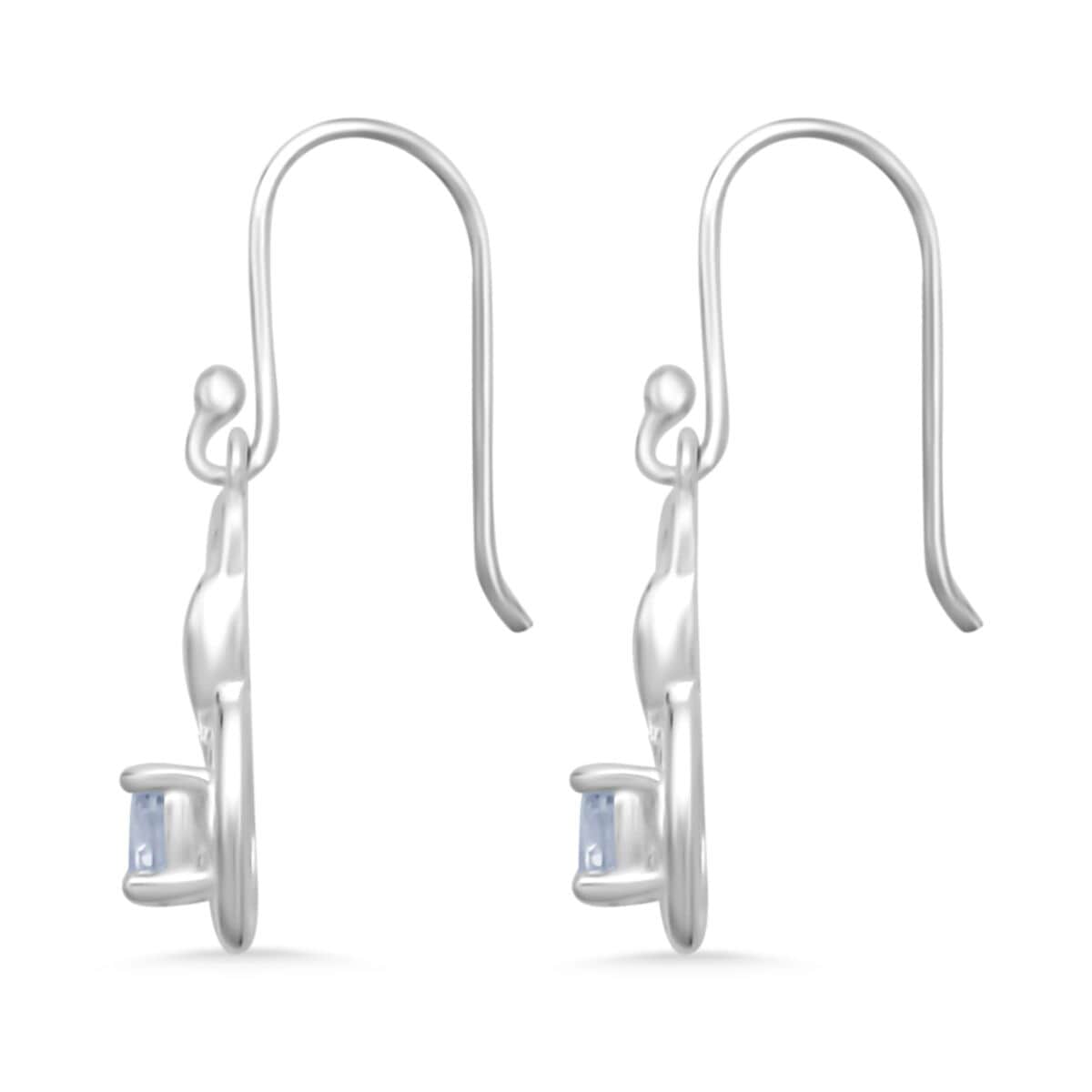 Simulated Diamond 1.00 ctw Earrings in Sterling Silver image number 3