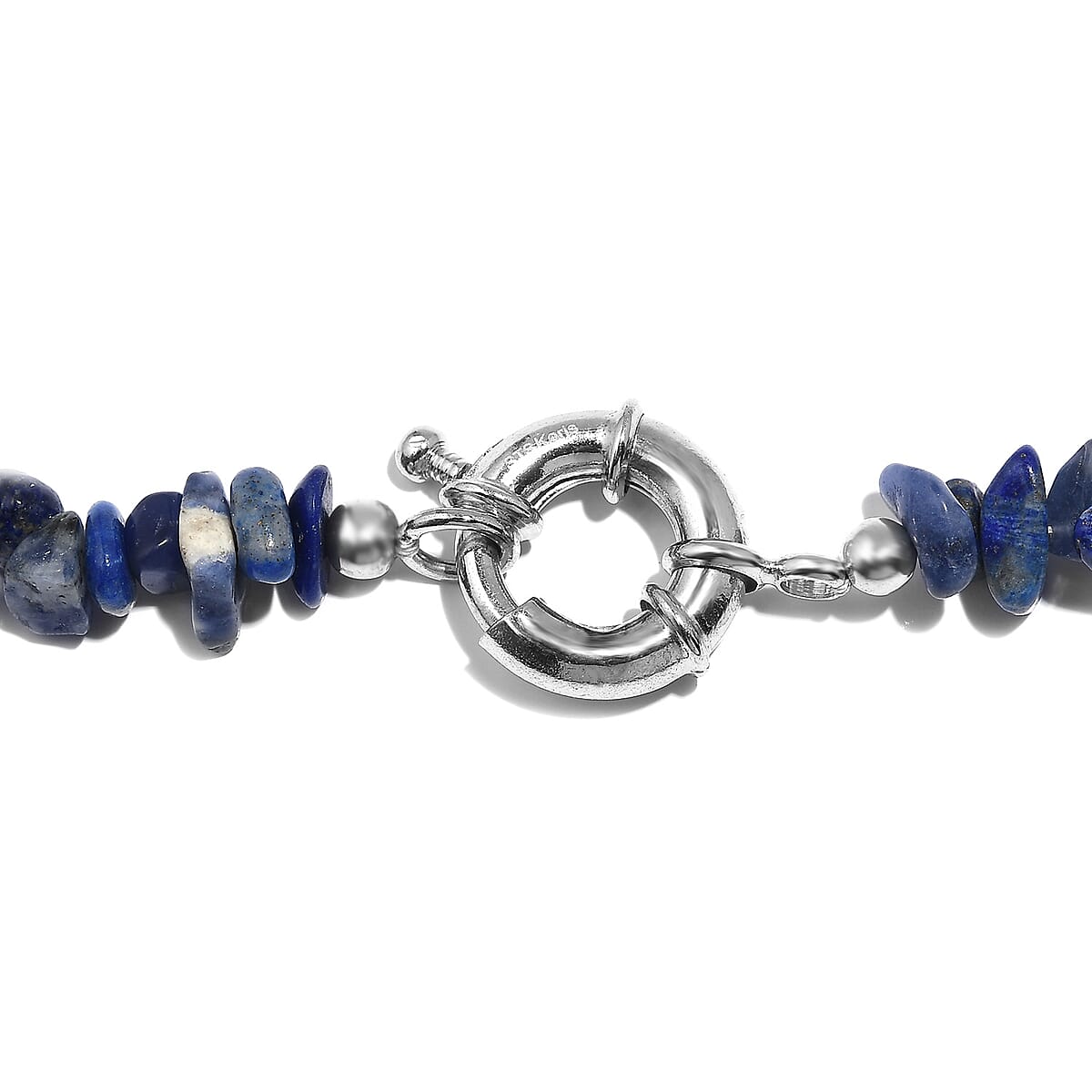 Karis Sodalite 251.00 ctw Necklace 20 Inches in Platinum Bond image number 4