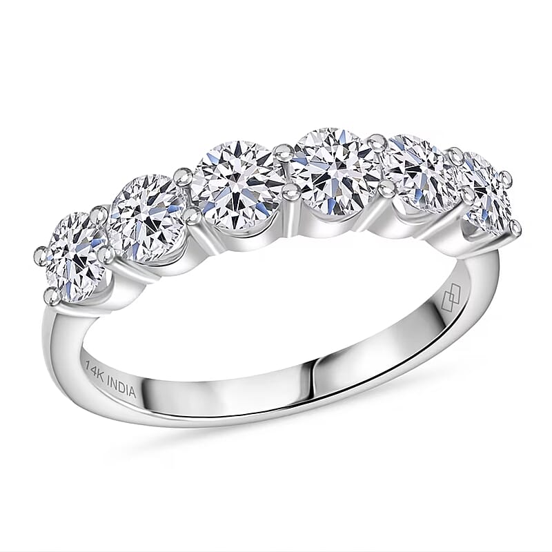 Luxuriant Lab Grown Diamond G SI 1.65 ctw Ring in 14K White Gold (Size 7.0)