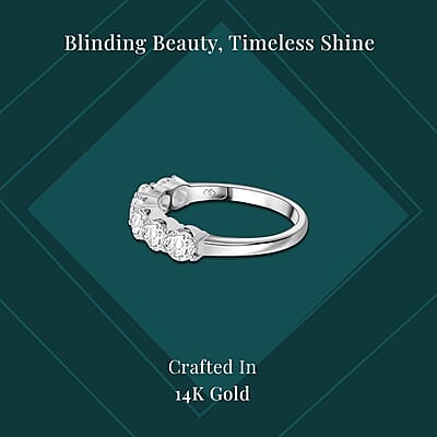 Luxuriant Lab Grown Diamond G SI 1.65 ctw Ring in 14K White Gold (Size 7.0)