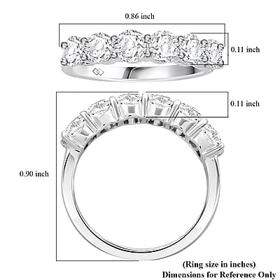 Luxuriant Lab Grown Diamond G SI 1.65 ctw Ring in 14K White Gold (Size 7.0)