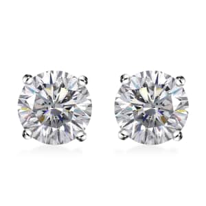 NY Closeout Luxuriant Lab Grown Diamond E-F VS Solitaire Stud Earrings in 14K White Gold 2.50 ctw