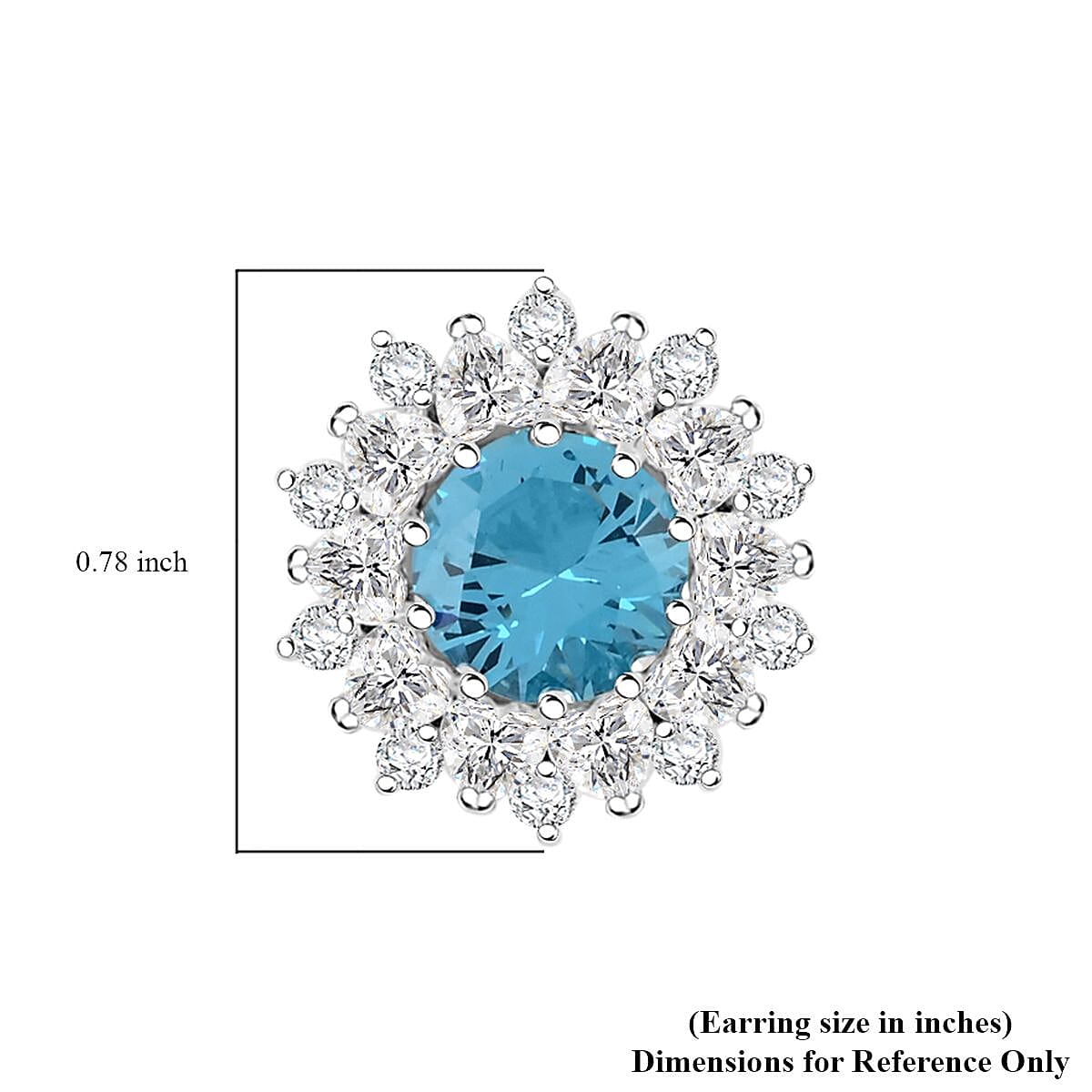 Simulated Tourmaline and Simulated Diamond 8.00 ctw Earrings in Silvertone