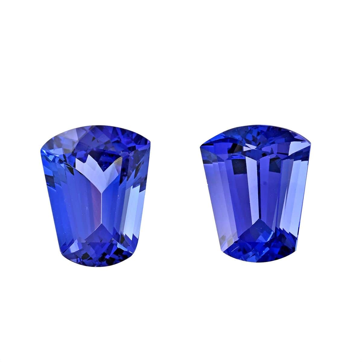 Certified & Appraised AAAA Tanzanite Set of 2 (Fancy 15x11.5 mm) 17.79 ctw image number 0