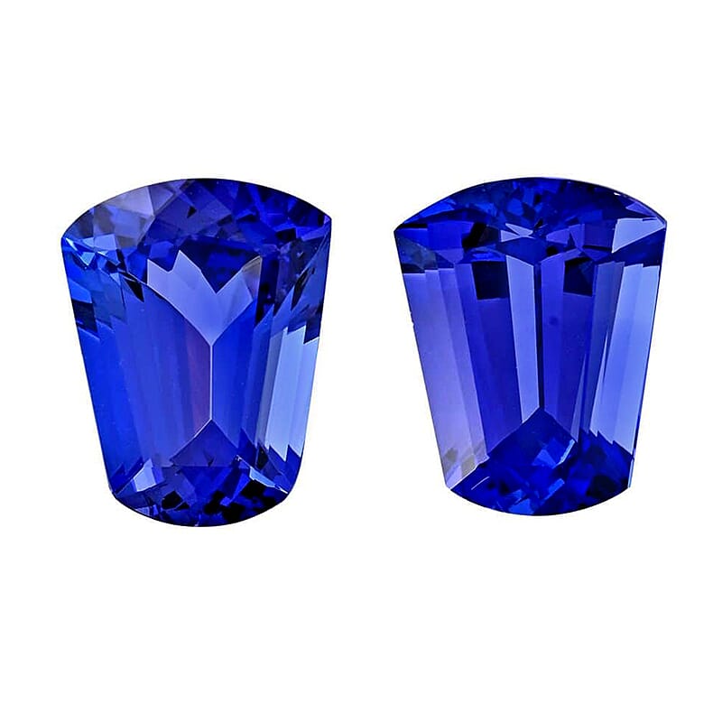 Certified and Appraised AAAA Tanzanite Set of 2 (Fancy 15x11.5 mm) 17.79 ctw