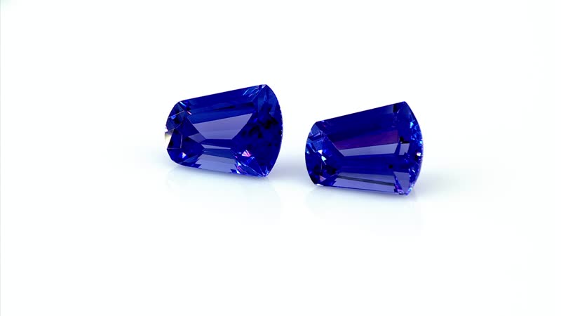 Certified & Appraised AAAA Tanzanite Set of 2 (Fancy 15x11.5 mm) 17.79 ctw
