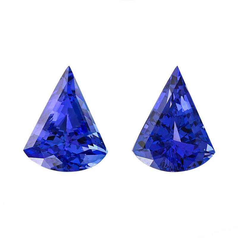 Certified & Appraised AAAA Tanzanite Set of 2 (Fancy 17x13.5 mm) 19.25 ctw