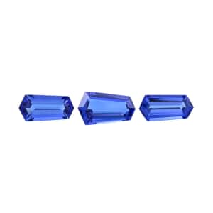 Certified & Appraised AAAA Tanzanite Set of 3 (Fancy Free Size) 18.77 ctw