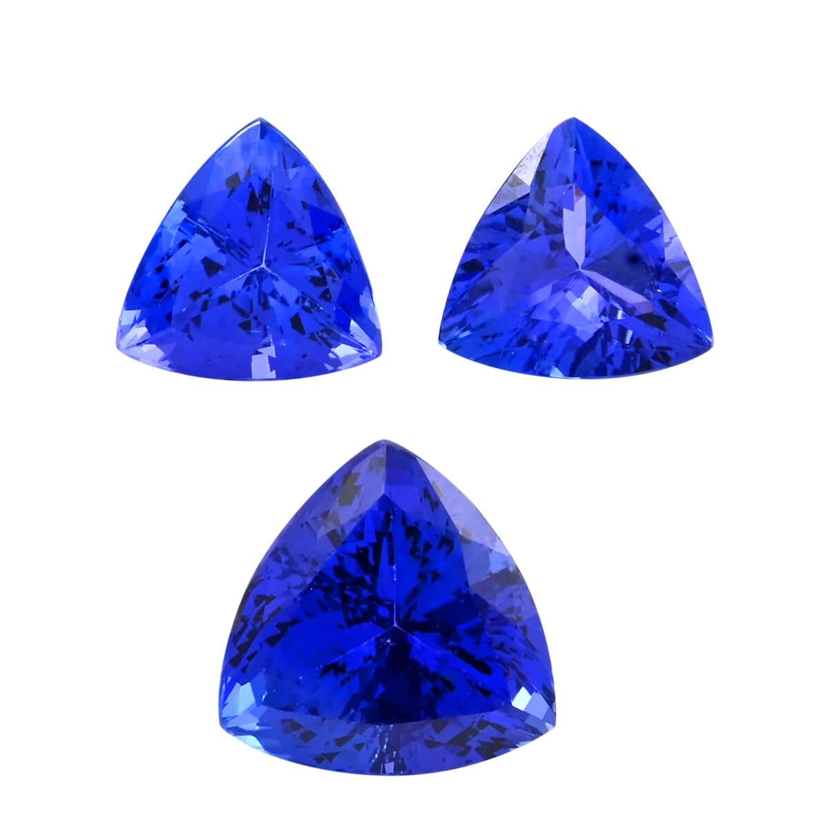 Special Cut By Tony Diniz Certified & Appraised AAAA Tanzanite Set of 3 (Fancy Free Size) 15.51 ctw image number 0