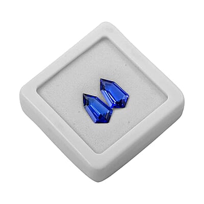 Certified & Appraised AAAA Tanzanite Set of 2 (Fancy 17.6X10.1 mm) 10.40 ctw