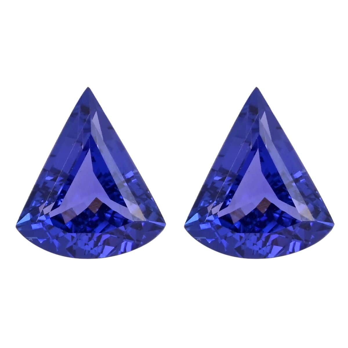 Special Cut By Tony Diniz Certified & Appraised AAAA Tanzanite Set of 2 (Fancy 16.2X13.7 mm) 16.00 ctw image number 0