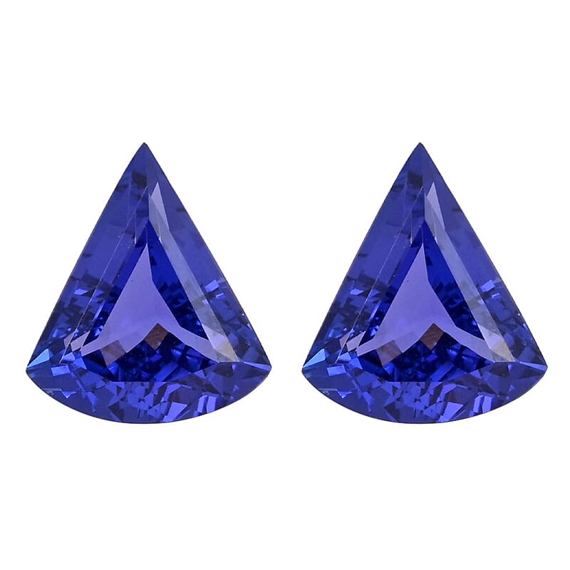 Certified & Appraised AAAA Tanzanite Set of 2 (Fancy 16.2X13.7 mm) 16.00 ctw