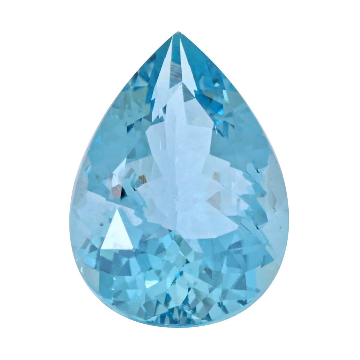 Certified & Appraised AAAA Santa Maria Aquamarine (Pear 14x10.2 mm) 5.04 ctw image number 0