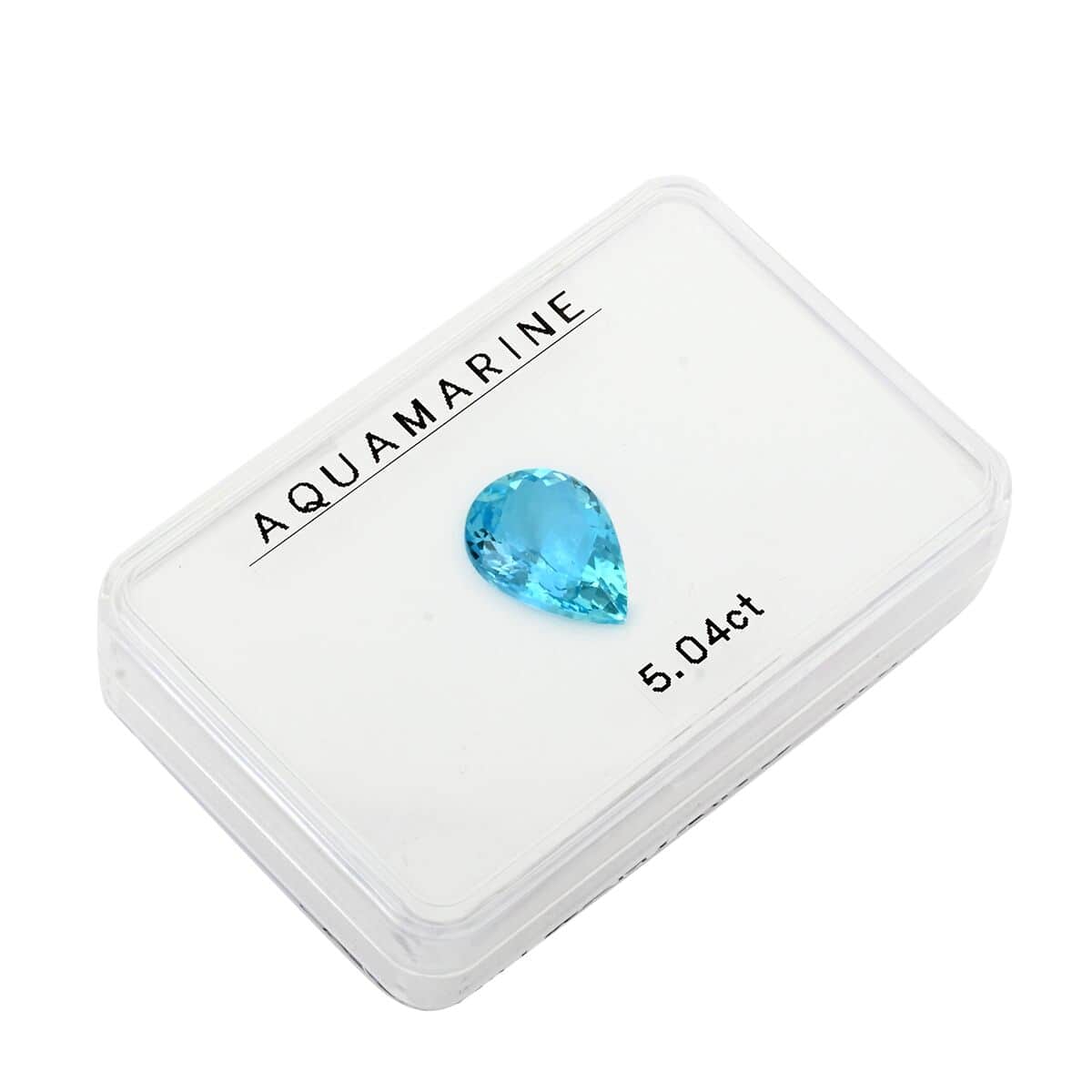 Certified & Appraised AAAA Santa Maria Aquamarine (Pear 14x10.2 mm) 5.04 ctw image number 3