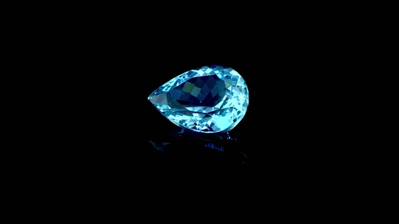 Certified & Appraised AAAA Santa Maria Aquamarine (Pear 14x10.2 mm) 5.04 ctw