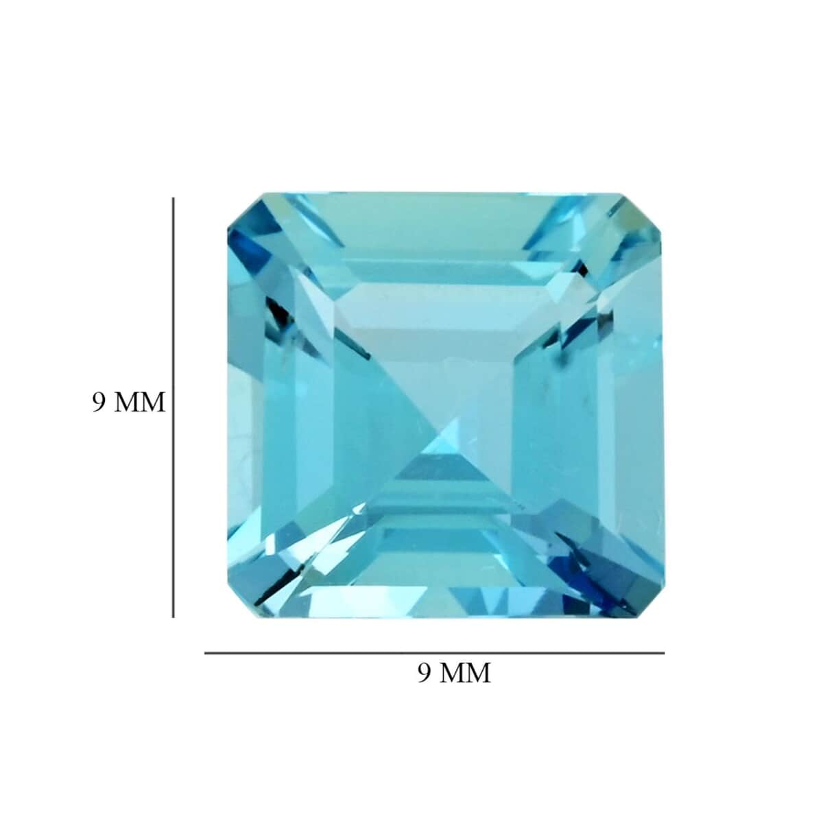 AAAA Santa Maria Aquamarine (Asscher 9 mm) 2.72 ctw image number 4