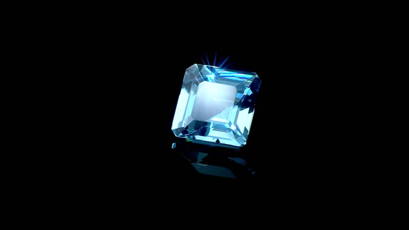 AAAA Santa Maria Aquamarine (Asscher 9 mm) 2.72 ctw