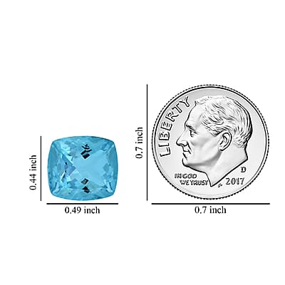 Certified & Appraised AAAA Santa Maria Aquamarine (Cush 12.5X11.2 mm) 6.55 ctw