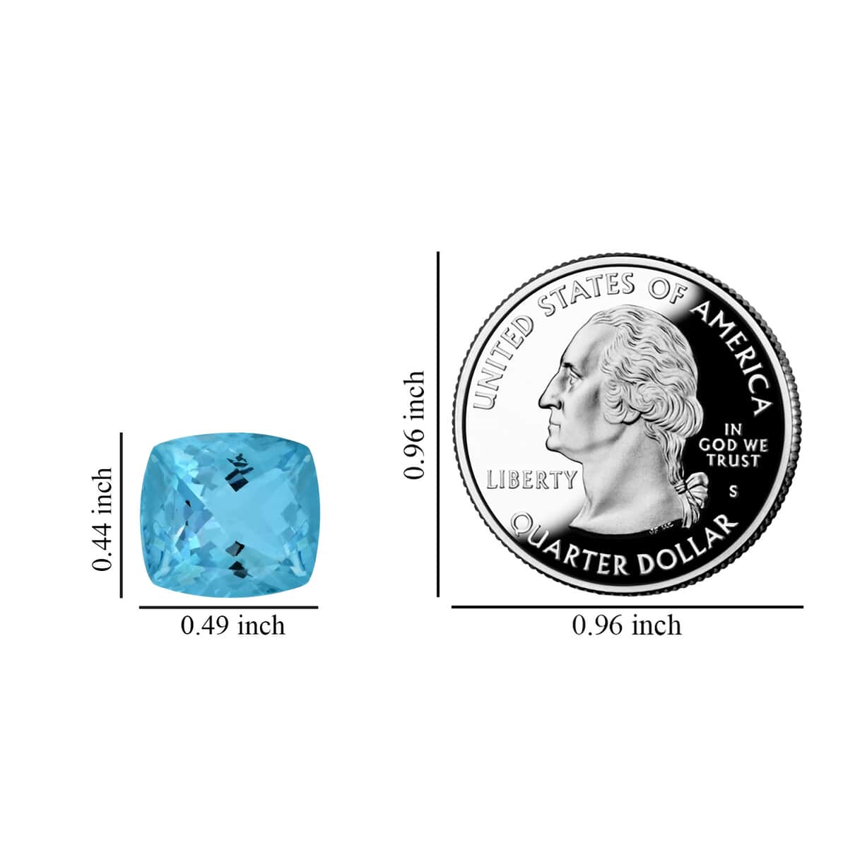 Certified & Appraised AAAA Santa Maria Aquamarine (Cush 12.5X11.2 mm) 6.55 ctw image number 4