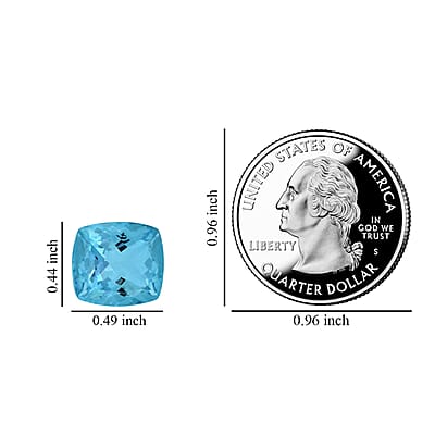 Certified & Appraised AAAA Santa Maria Aquamarine (Cush 12.5X11.2 mm) 6.55 ctw