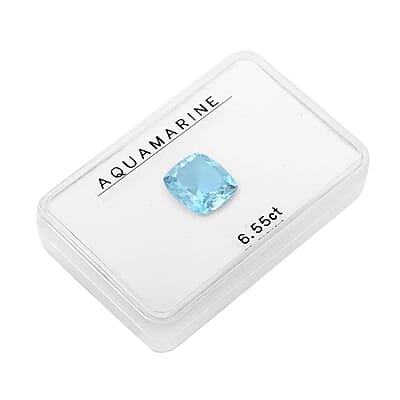 Certified & Appraised AAAA Santa Maria Aquamarine (Cush 12.5X11.2 mm) 6.55 ctw