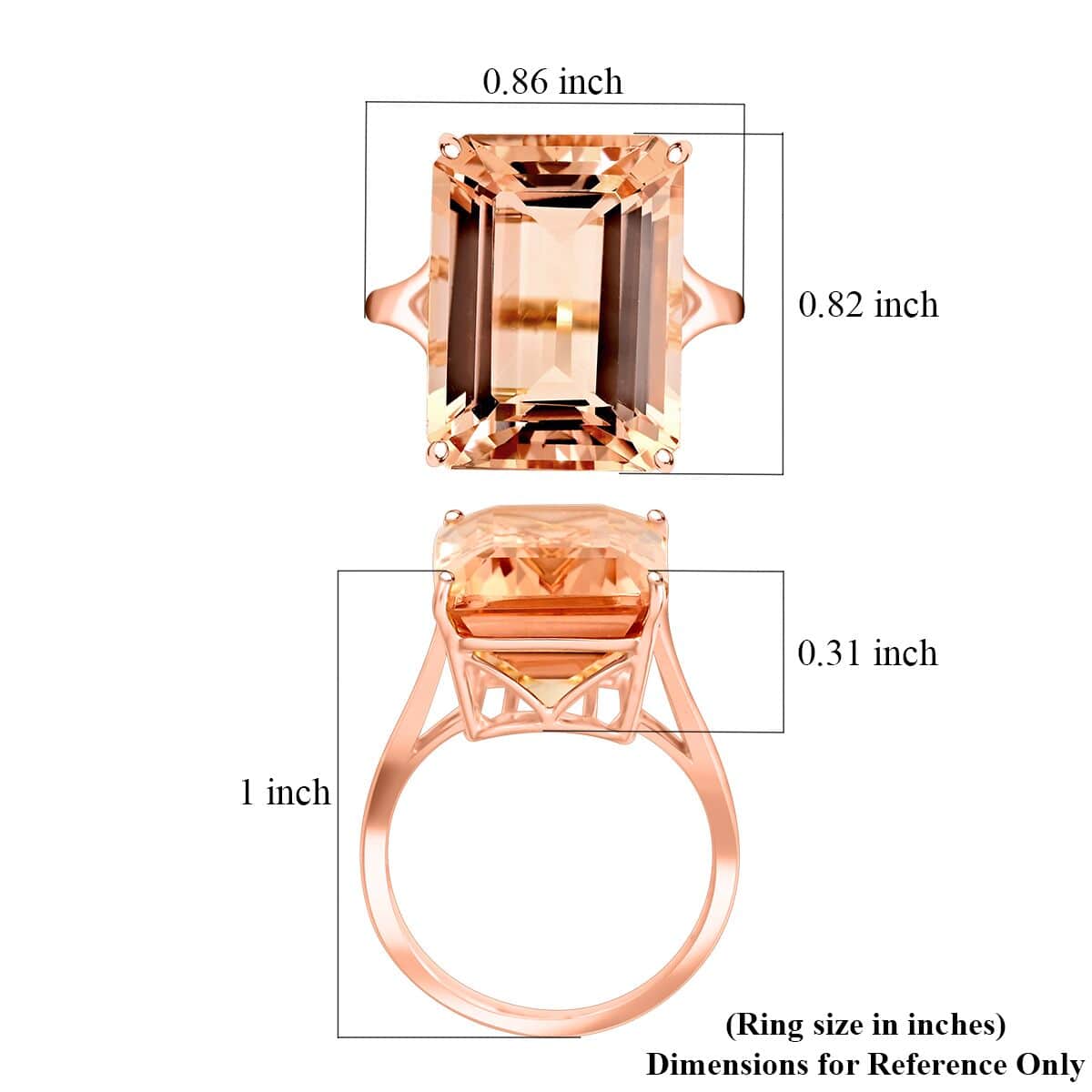 Certified & Appraised Luxoro AAA Marropino Morganite 10.50 ctw Solitaire Ring in 14K Rose Gold (Size 10.0) image number 5