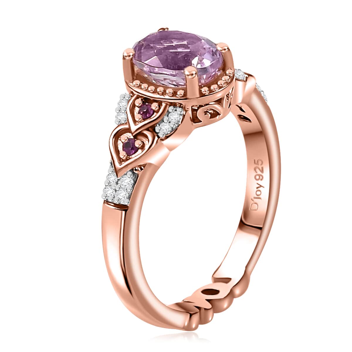 Premium Martha Rocha Kunzite, Multi Gemstone Ring in 18K Vermeil RG Over Sterling Silver (Size 10.0) 1.85 ctw image number 4