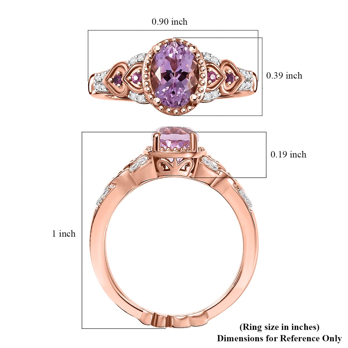 Premium Martha Rocha Kunzite, Multi Gemstone Ring in 18K Vermeil RG Over Sterling Silver (Size 10.0) 1.85 ctw image number 6