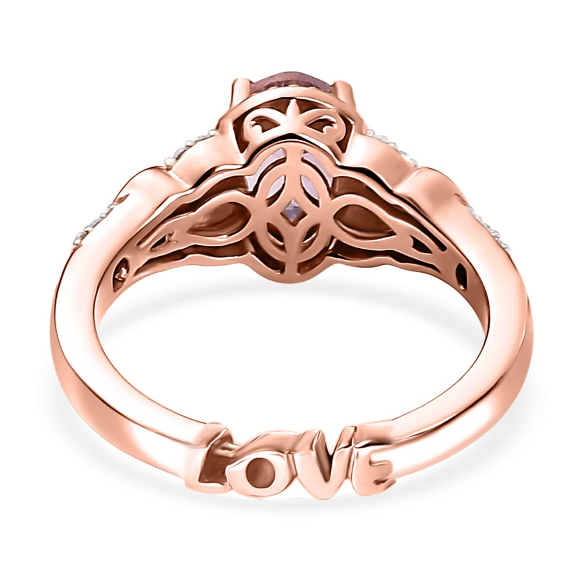 Martha Rocha Kunzite and Multi Gemstone 1.85 ctw Heart Ring in 18K Vermeil Rose Gold Over Sterling Silver (Size 9.0) image number 5