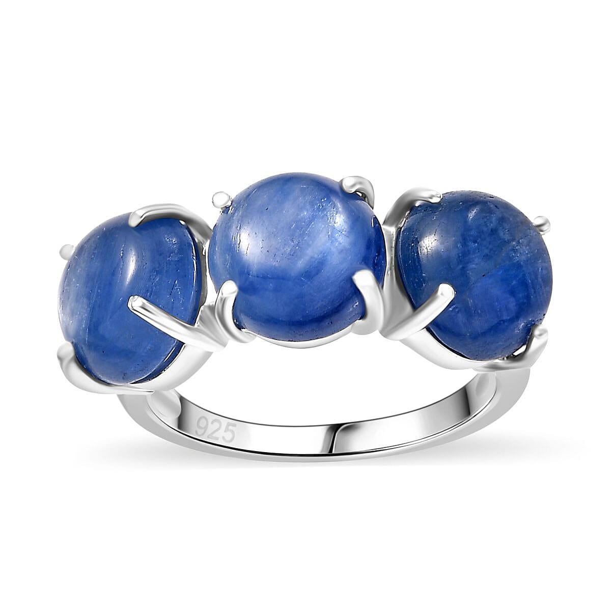 Kashmir Kyanite 7.50 ctw Ring in Platinum Over Sterling Silver (Size 10.0)
