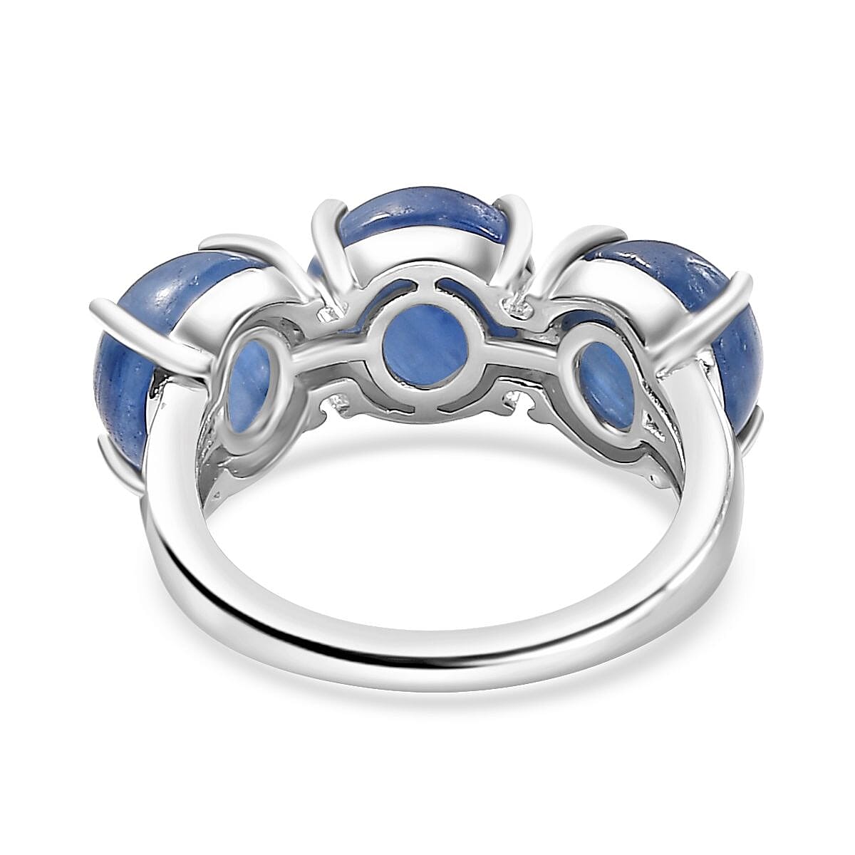 Kashmir Kyanite 7.50 ctw Ring in Platinum Over Sterling Silver (Size 10.0)