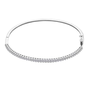 Luxuriant Lab Grown Diamond G VS 1.00 ctw Bangle Bracelet in 10K White Gold (7.00 In) 8.85 Grams