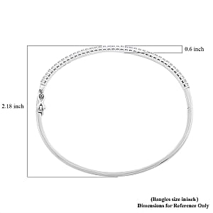 Luxuriant Lab Grown Diamond G VS 1.00 ctw Bangle Bracelet in 10K White Gold (7.00 In) 8.85 Grams