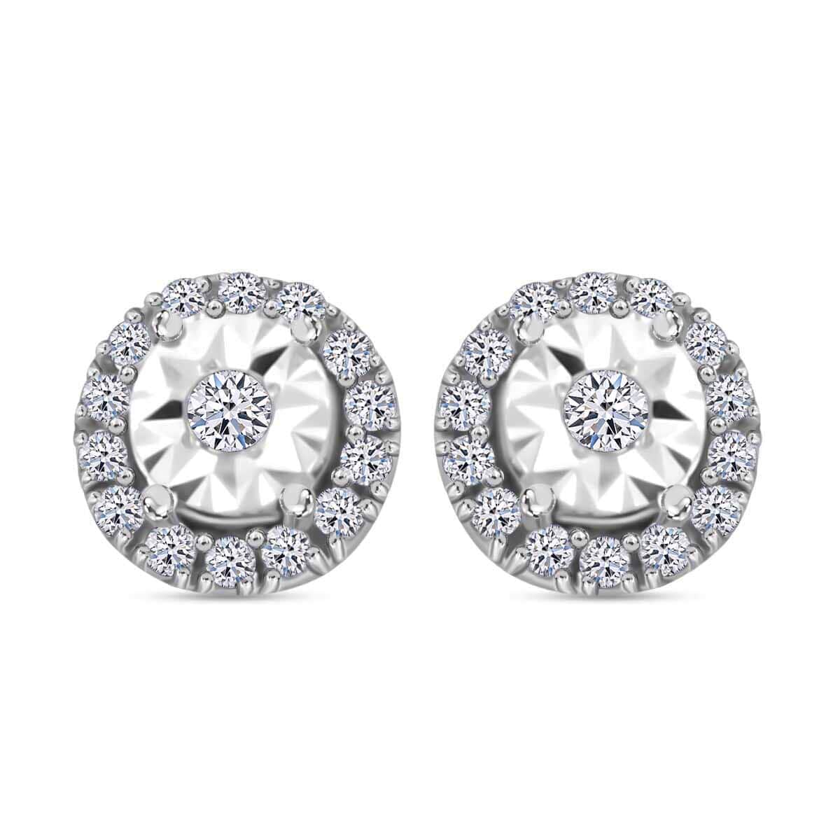 NY Closeout Luxuriant Lab Grown Diamond 0.20 ctw Stud Earrings in 10K White Gold image number 0