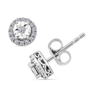 NY Closeout Luxuriant Lab Grown Diamond 0.20 ctw Stud Earrings in 10K White Gold