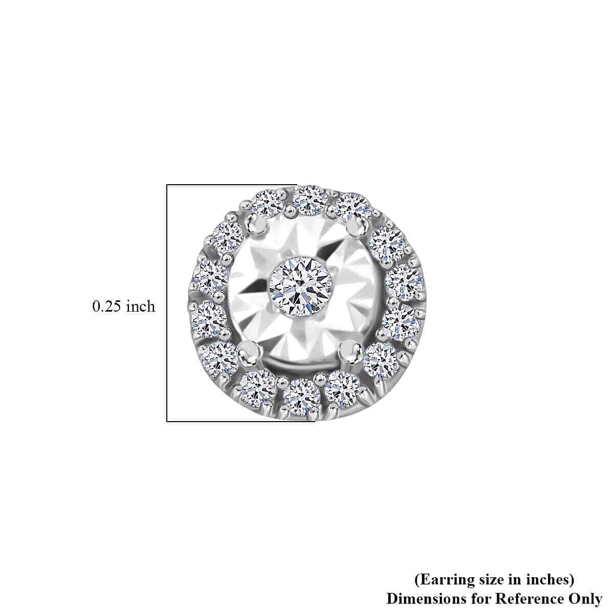 NY Closeout Luxuriant Lab Grown Diamond 0.20 ctw Stud Earrings in 10K White Gold