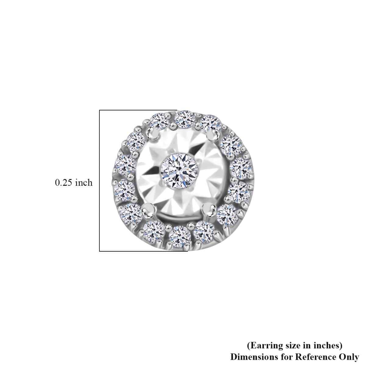 NY Closeout Luxuriant Lab Grown Diamond 0.20 ctw Stud Earrings in 10K White Gold image number 4