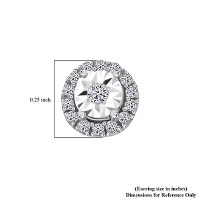 NY Closeout Luxuriant Lab Grown Diamond 0.20 ctw Stud Earrings in 10K White Gold