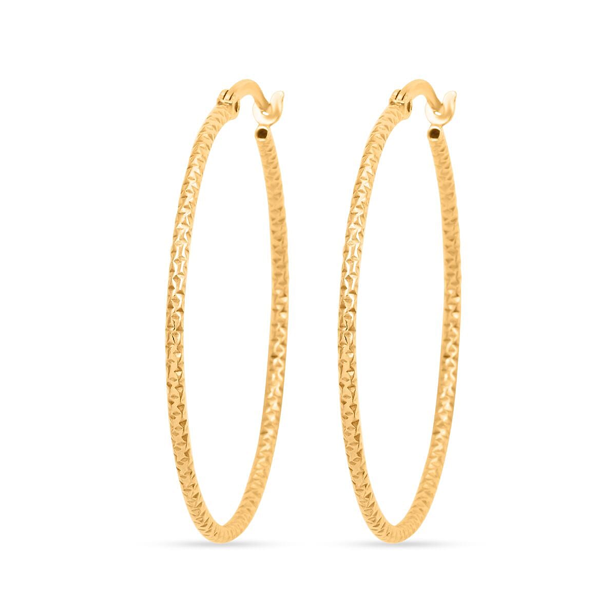 14K Yellow Gold Over Sterling Silver Earrings 2.10 Grams image number 3