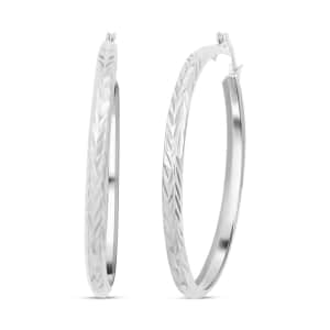 Hoop Earrings in Sterling Silver 3.60 Grams