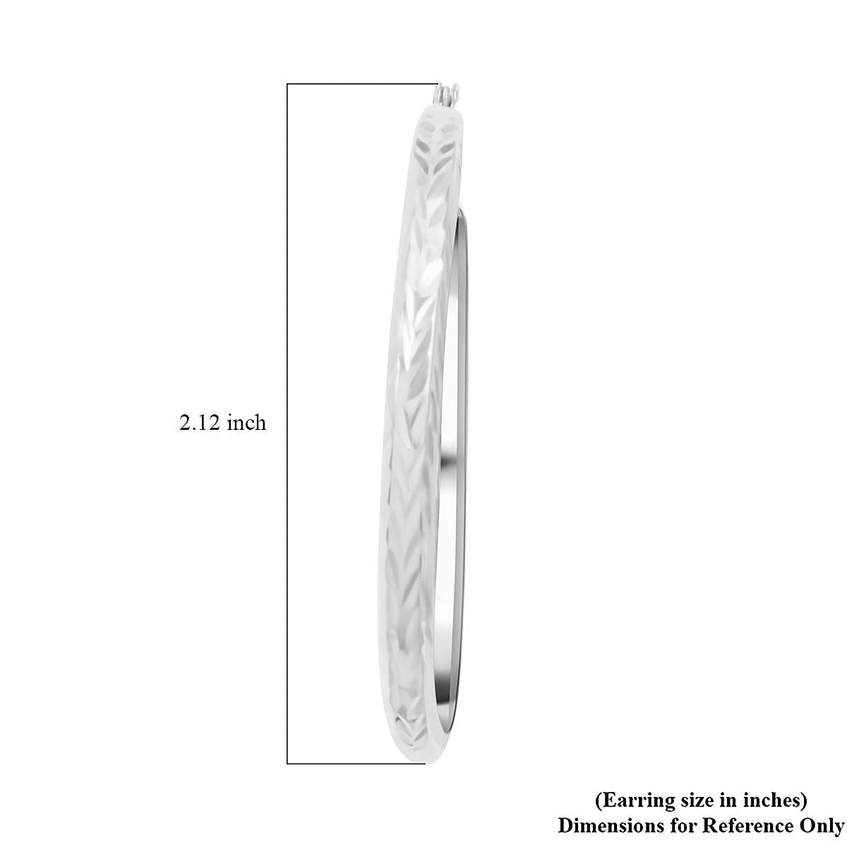 Hoop Earrings in Sterling Silver 3.60 Grams