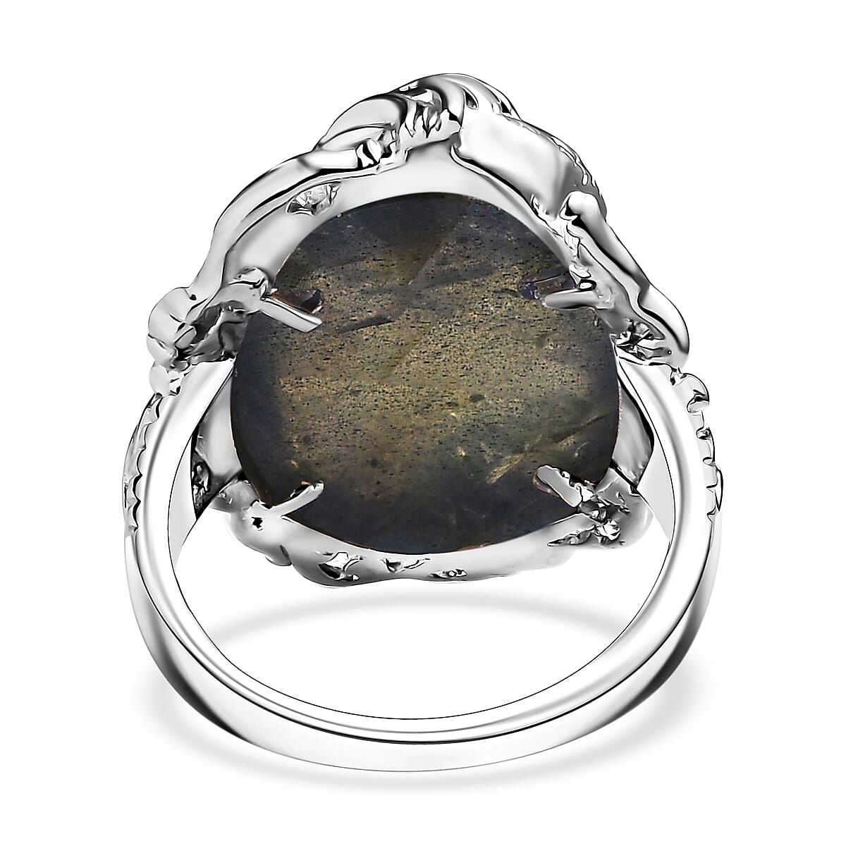 Karis Malagasy Labradorite 19.20 ctw Dragon Ring in Platinum Bond (Size 9.0) image number 5