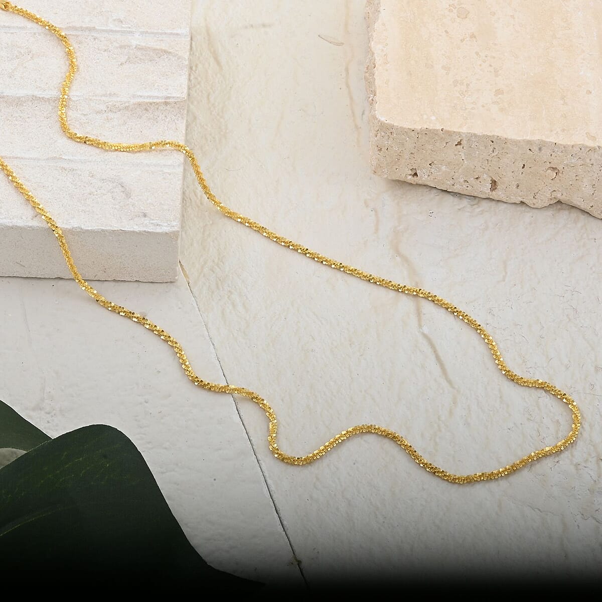 Roc Chain Necklace in 14K Yellow Gold Over Sterling Silver 6.9 Grams 24 Inches image number 1