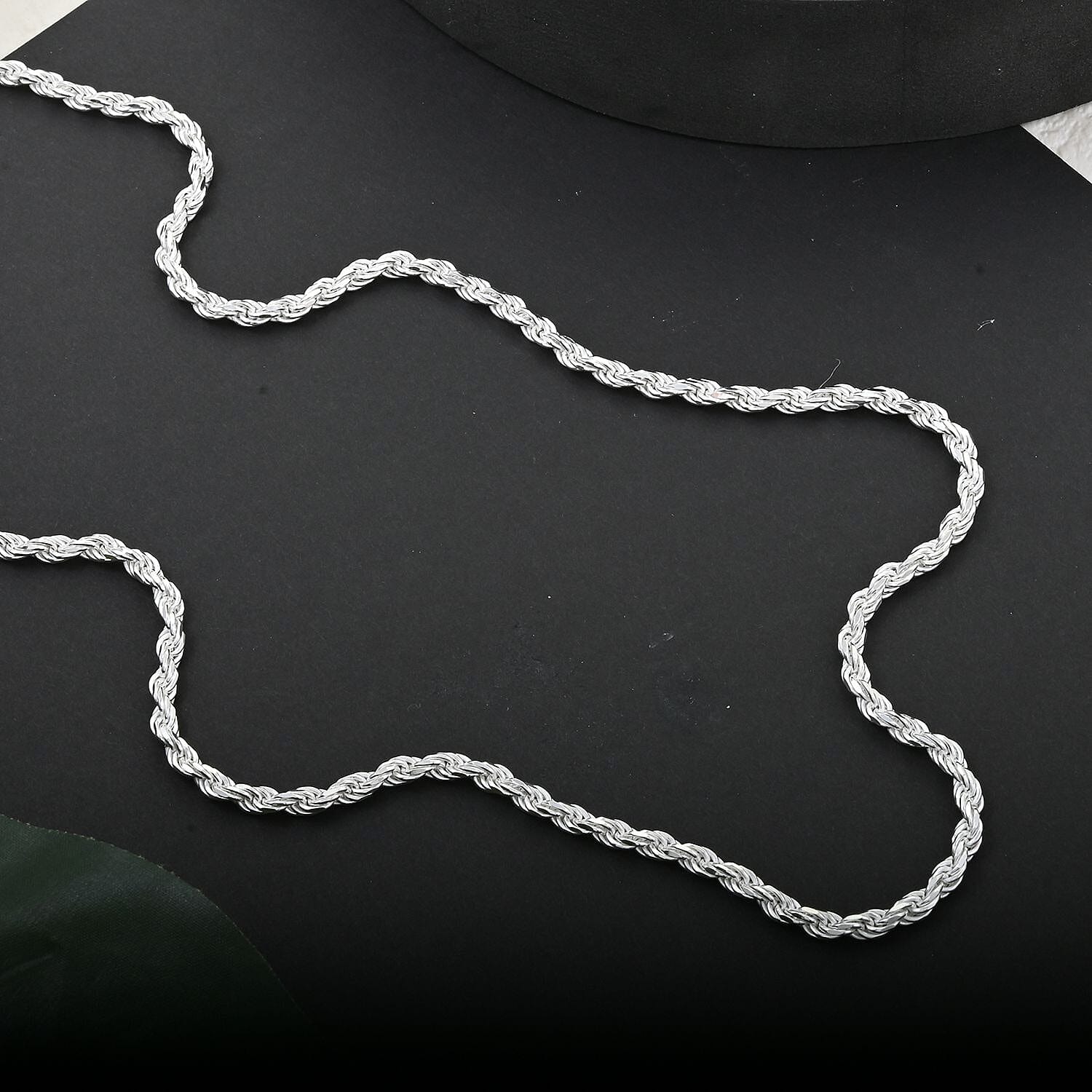 Rope Chain Necklace in Sterling Silver 27 Grams 22 Inches