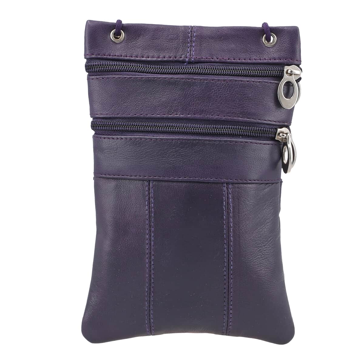 Newage Purple 100% Genuine Leather Crossbody Bag with Man-made Straps image number 3